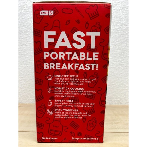 Dash Waffle Stick Fast Portable Breakfast Maker 4.5" Non-Stick Cooking Surface - Picture 3 of 10